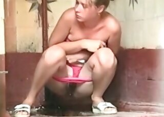 Public pissing action filmed without a shame XXX